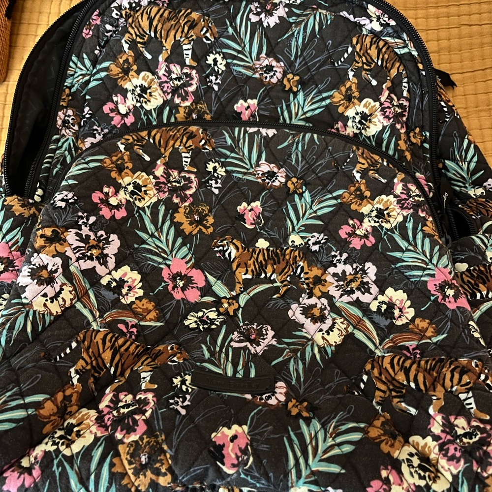 Vera Bradley Quilted Tiger Print Backpack